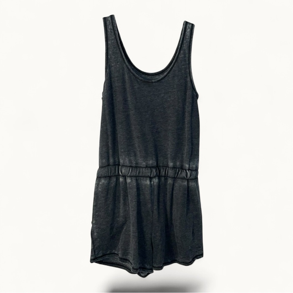 Mossimo Supply Co Gray Knit Romper Sleeveless Drawstring Waist Casual Size L - Picture 11 of 11